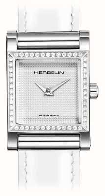 Herbelin Antarès 表壳 - 白色表盘 / 镶钻不锈钢表壳 - 仅表壳 H17144AP52Y02