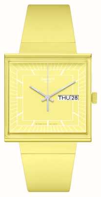 Swatch 如果……柠檬呢？ （41.8 毫米）黄色表盘/黄色生物源表带 SO34J700