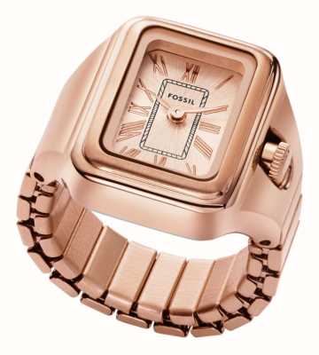 Fossil 女士拉奎尔戒指腕表 - 玫瑰金表盘/玫瑰金色不锈钢表带 ES5345