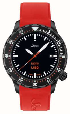 Sinn U50 Hydro s 5000m（41mm）黑色表盘/红色硅胶表带 1051.020 RED SILICONE