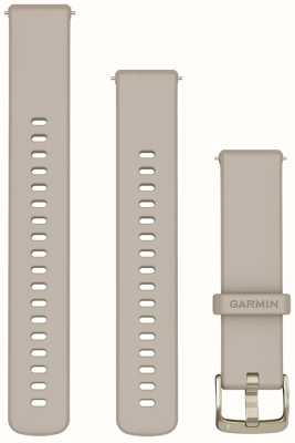 Garmin 快速释放带（18 毫米）法式灰色硅胶软金色硬件 010-13256-02