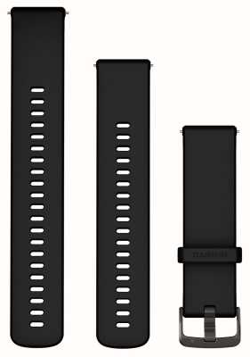 Garmin 快速释放带（22 毫米）黑色硅胶，带石板色硬件 010-13256-21