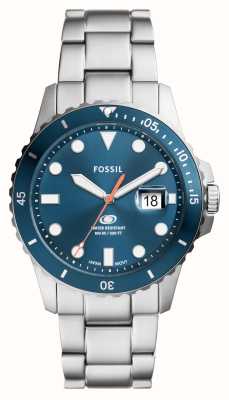 Fossil 男款蓝色（42mm）蓝色表盘/精钢表链 FS6050