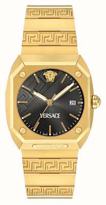 Versace Antares（41.5毫米）黑色表盘/金色不锈钢表链 VE8F00424