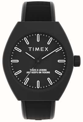 Timex 都市流行 (40 毫米) 黑色表盘/黑色生物 TPU 表带 TW2W42100