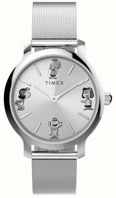 Timex Transcend 花生素描（31mm）银色表盘/不锈钢网状表带 TW2W46000