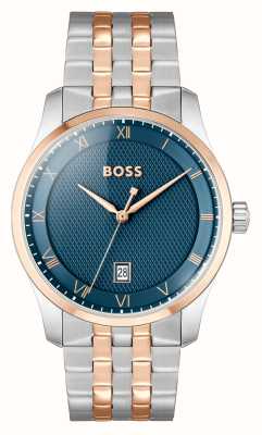BOSS 男士原则（41毫米）蓝色表盘/双色不锈钢表链 1514135