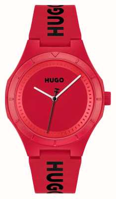 HUGO 男士 #lit (42mm) 红色表盘/红色硅胶表带 1530346