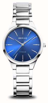 Bering 女款钛金属（30 毫米）蓝色表盘/钛金属表链 15630-707