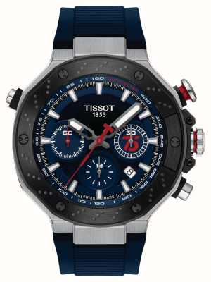 Tissot T-race motogp™ 自动计时码表 2024 限量版（45 毫米）蓝色表盘/蓝色硅胶表带 T1414272704100
