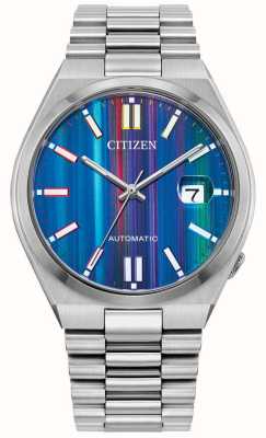 Citizen Tsuyosa 自动上链（40 毫米）彩色光谱表盘/不锈钢表带 NJ0151-53W