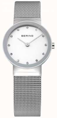 Bering 时间女士手表|不锈钢银色网眼表带| 10126-000