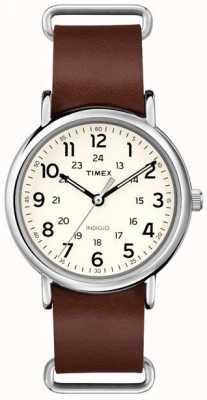 Timex Originals Weekender 棕色皮表带 T2P495