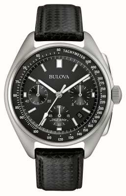 Bulova 月球飞行员计时码表特别版（45毫米）黑色表盘/黑色皮革+北约表带 96B251