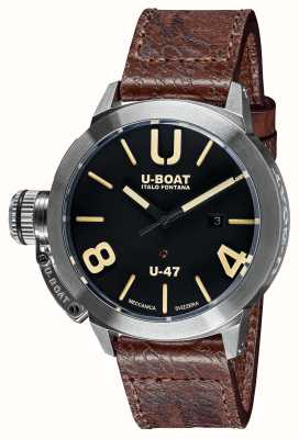 U-Boat Classico 47 as1 自动上链棕色皮革表带 8105