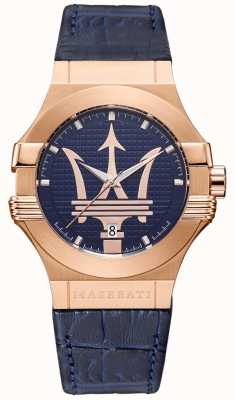 Maserati 男士potenza 42mm |镀金表壳|蓝色表盘 R8851108027