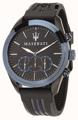 Maserati 男士 traguardo 计时码表 |蓝色表盘|黑色硅胶 R8871612006