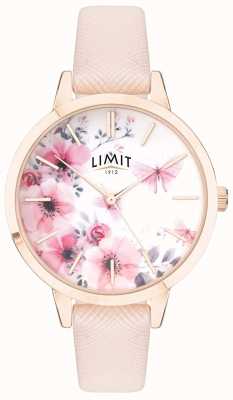 Limit |女人的秘密花园|粉色和白色花卉表盘|粉红色 60023
