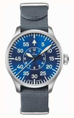 Laco Aachen blaue stunde 自动腕表（42 毫米）蓝色太阳纹表盘 / 灰色尼龙表带 862101