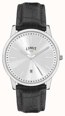 Limit |男士黑色皮表带|银色表盘|银案| 5746.01