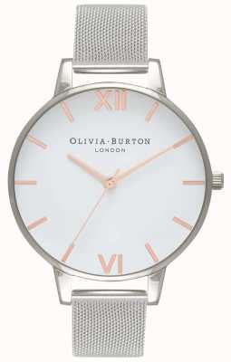 Olivia Burton |女装|白色表盘|银网手链| OB16BD97