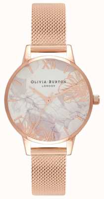 Olivia Burton |女装|抽象花香| 高分辨率照片| CLIPARTO玫瑰金网状手链| OB16VM11