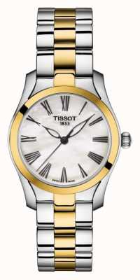 Tissot | t波浪|妇女的两音手镯|珍珠贝母表盘| T1122102211300