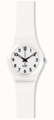 Swatch |绅士|只是白色的软手表| SO28W107-S14