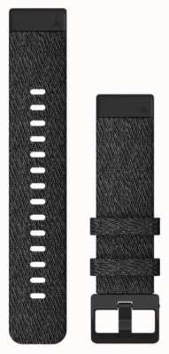 Garmin 仅限Quickfit 20手表表带，带黑色硬件的混色黑色尼龙 010-12875-00