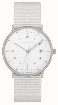 Junghans Max Bill Damen |白色尼龙表带|白色表盘 47/4050.04