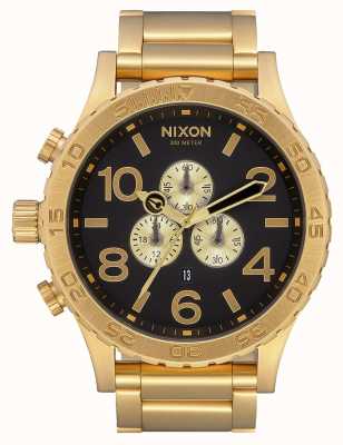 Nixon 51-30计时|全金/黑色|黄金ip手链|黑色表盘 A083-510-00