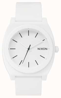 Nixon 时间出纳员 p |哑光白 |白色硅胶表带|白色表盘 A119-1030-00