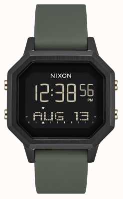 Nixon Siren ss |黑色/疲劳|数码|黑色硅胶| A1211-178-00