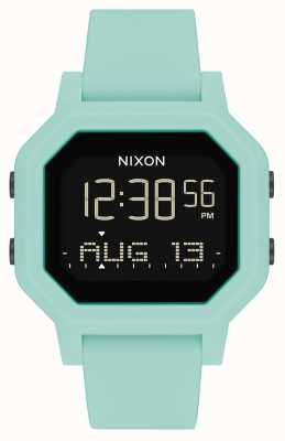 Nixon 警笛声|浅绿色|数码|绿松石硅胶表带 A1311-2930-00