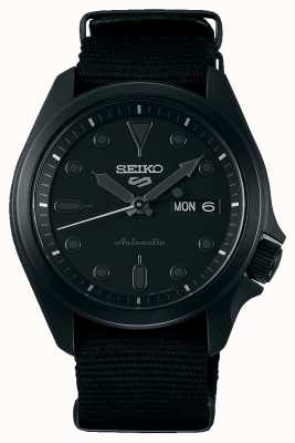 Seiko 5项运动|黑色ip电镀保护壳|黑色北约表带 SRPE69K1