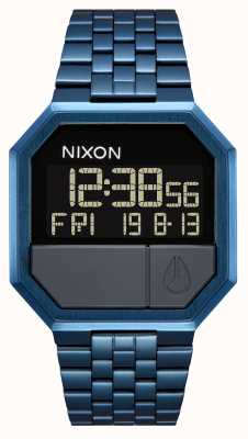 Nixon 重新运行 |蓝色不锈钢|复古手表 A158-300