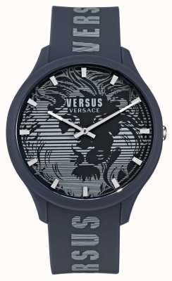 Versus Versace 男士 domus 蓝色硅胶表带手表 VSP1O0221