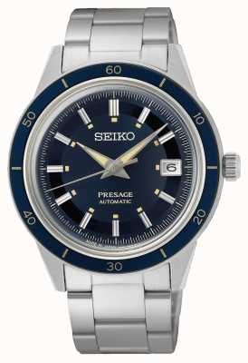Seiko Presage 风格 60 年代蓝色表盘手表 SRPG05J1