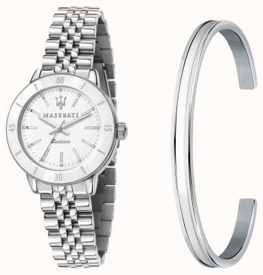 Maserati Successo 太阳能女士手表和手镯礼品套装 R8853145507