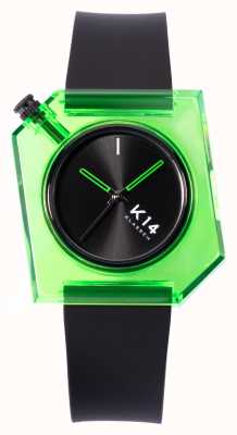 Klasse14 K14 绿色 avo 40mm 黑色硅胶表带 WKF19GN001M