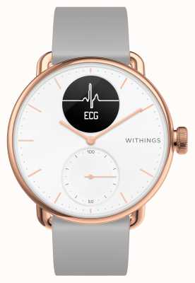 Withings Scanwatch 38 毫米玫瑰金混合智能手表，带心电图 HWA09-MODEL 5-ALL-INT