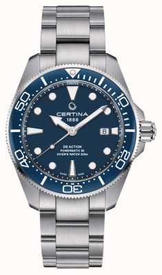 Certina Ds 动作潜水员 | 43mm |强力80 |蓝色的 C0326071104100
