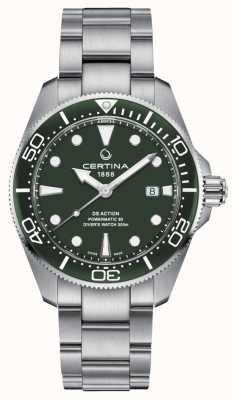 Certina Ds action diver 43mm powermatic 80 绿色表盘 C0326071109100