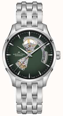 Hamilton Jazzmaster 镂空自动腕表（40 毫米）绿色表盘/不锈钢表链 H32675160