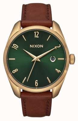 Nixon Thalia 皮革绿色表盘棕色皮革表带 A1343-2691-00