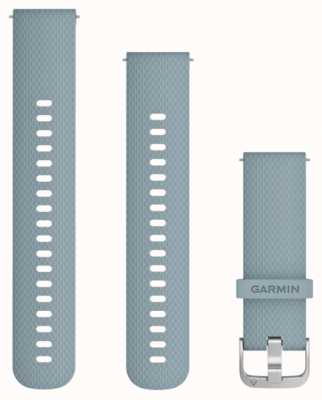 Garmin 快速释放表带（20 毫米）海棉硅胶/银色五金件 - 仅表带 010-12691-06