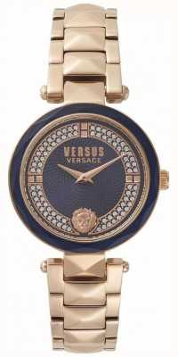 Versus Versace 女装考文特花园|蓝色表盘 |玫瑰金色调手表 VSPCD2717