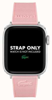 Lacoste Apple Watch 表带 (38/40/41mm) 粉色硅胶 2050007