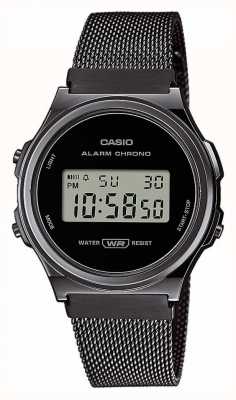Casio 系列黑色镀金数字手表 A171WEMB-1AEF