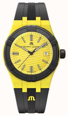 Maurice Lacroix Aikon 石英#tide upcycled-plastic black/yellow AI2008-60060-300-0